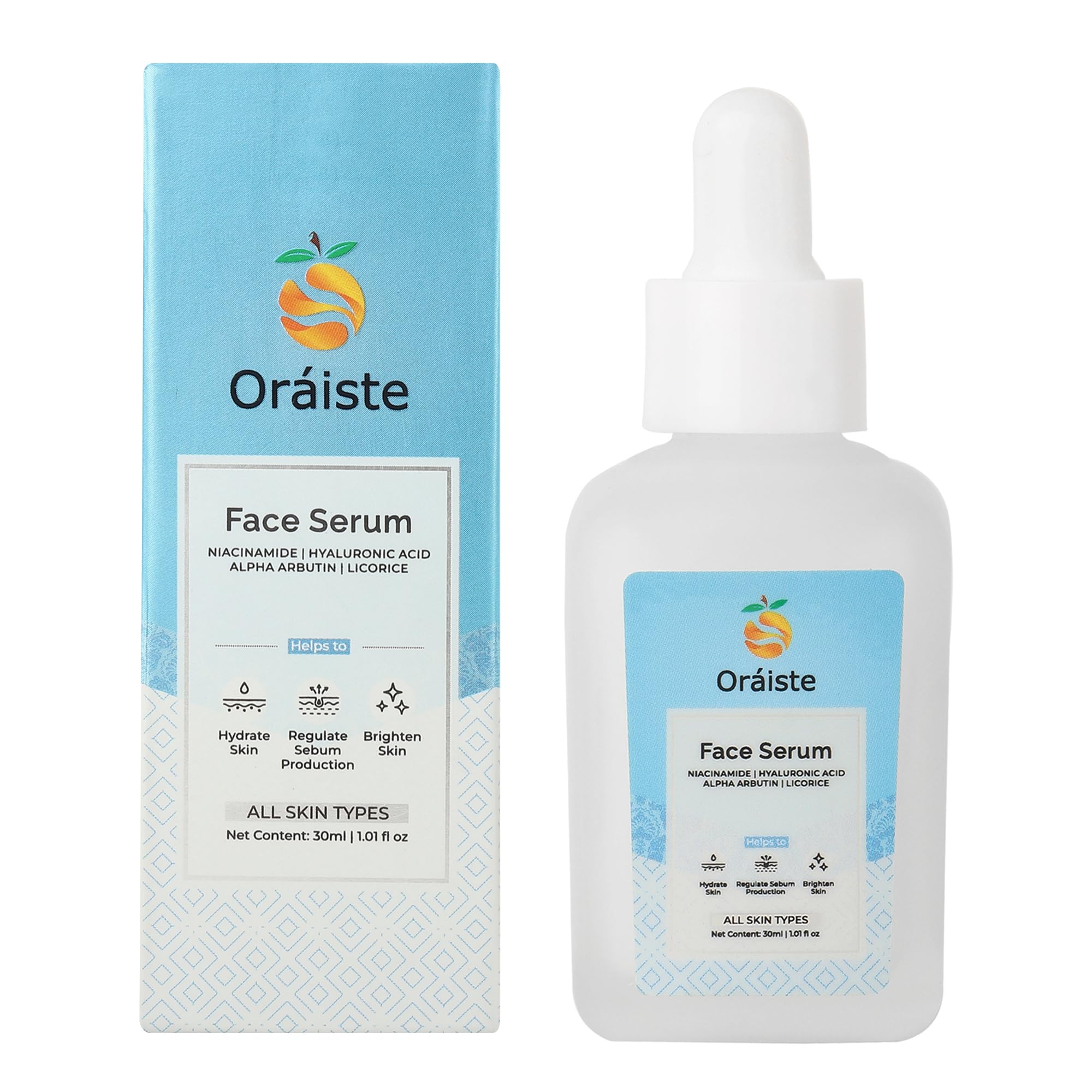 Niacinamide Face Serum for Hydrating & Brightening Skin - 1oz (30ml) - Vitamin B3 Facial Treatment for Acne, Pores & Dark Spots - Day & Night Use for Glowing Complexion