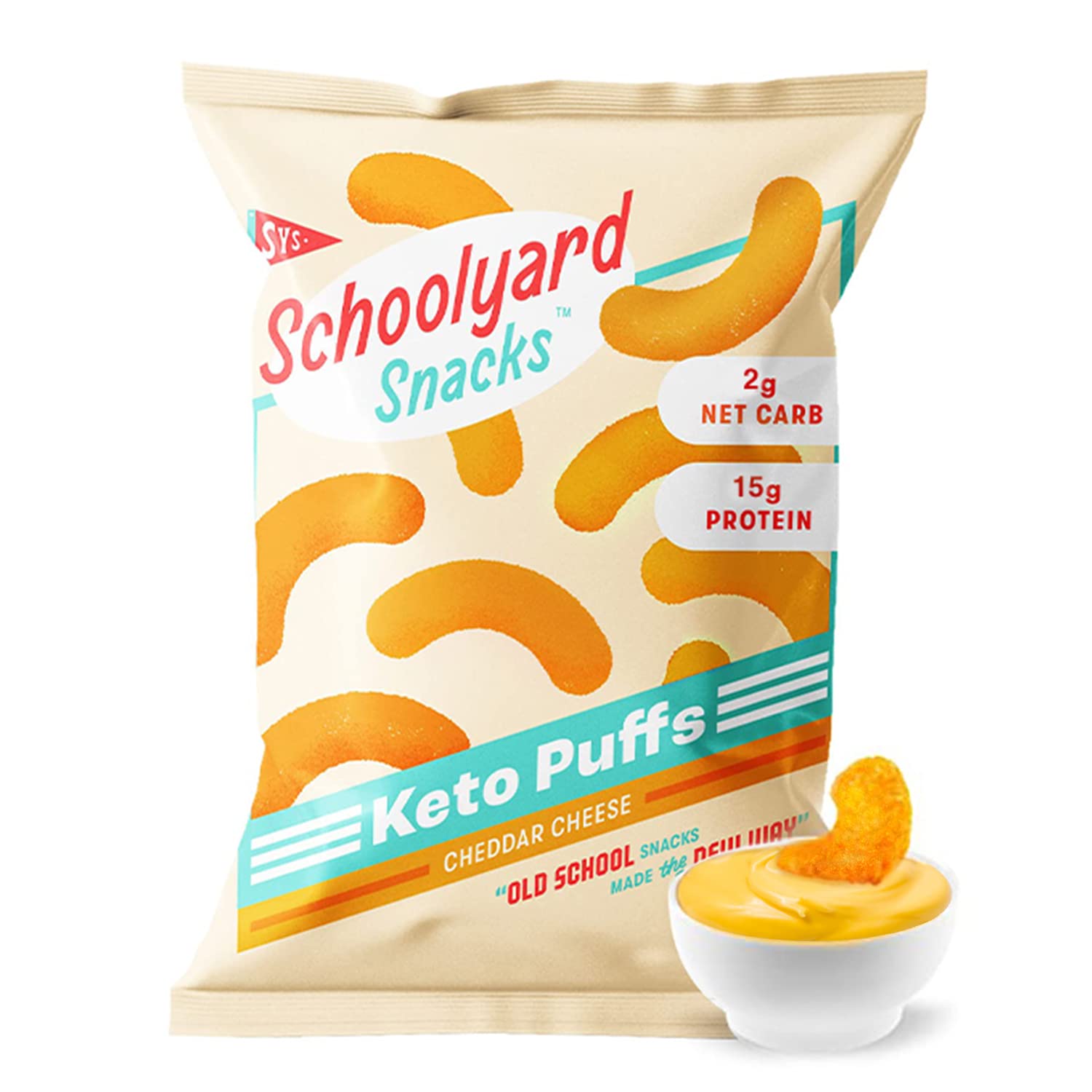 Keto Chips - Low Carb, Low Sugar, Gluten Free Protein Snacks - 15g Protein, Low Calories - Cheddar Cheese Flavor (12 Bags) - Perfect for School Lunches, Office Snacks & Keto Diet