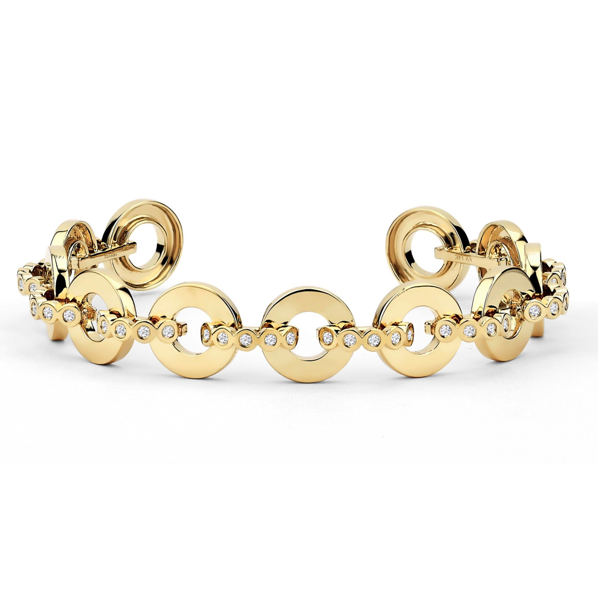 Chroma Gold Arch Cuff Bracelet - Elegant Adjustable Bangle for Women - Perfect for Parties, Weddings & Everyday Wear