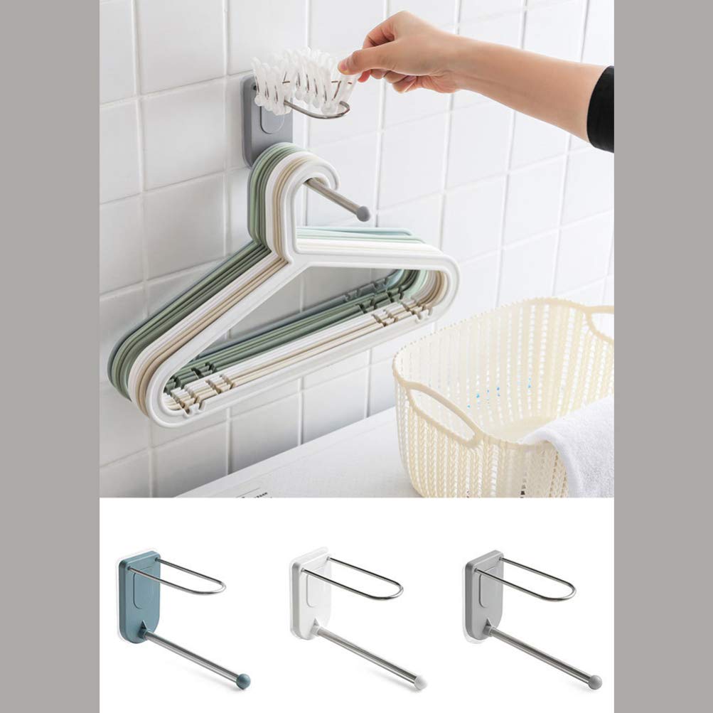 2-Pack Stainless Steel Wall Mounted Shelf Holders & Pegs - Heavy Duty Clothes Hooks for Drying Rack, Purse Hanging, Grid Wall Organization - Perfect for Laundry Room, Closet & Bathroom Storage