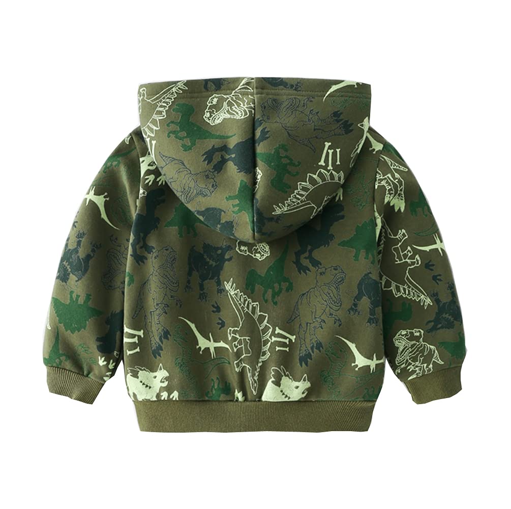Vivobiniya Boys Hooded Sweater Jacket - Toddler Outerwear Coat for Kids 3-7 Years | Warm Winter Top for Playdates & Outdoor Activities