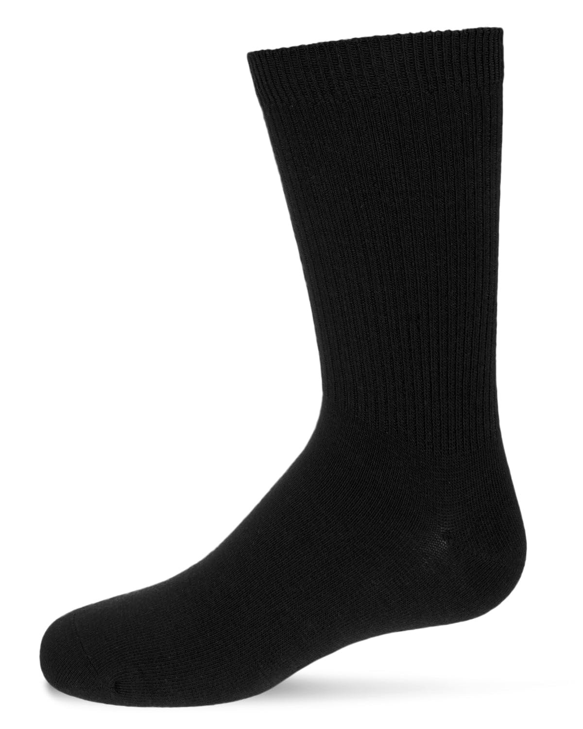 MeMoi Boys' 3-Pack Thin Ribbed Cotton Blend Crew Socks - Soft & Breathable for School, Sports & Everyday Wear