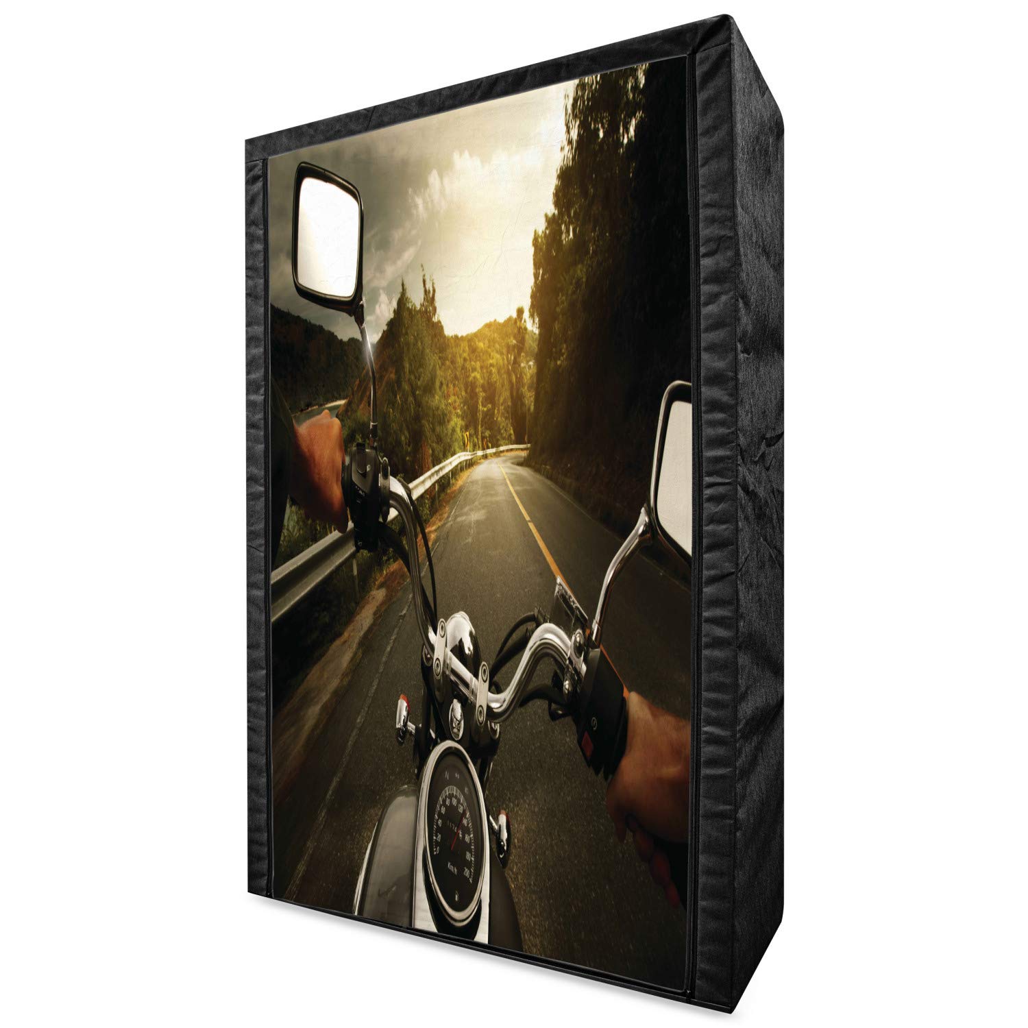 Ambesonne Adventure Portable Fabric Wardrobe with Shelves - 42.5