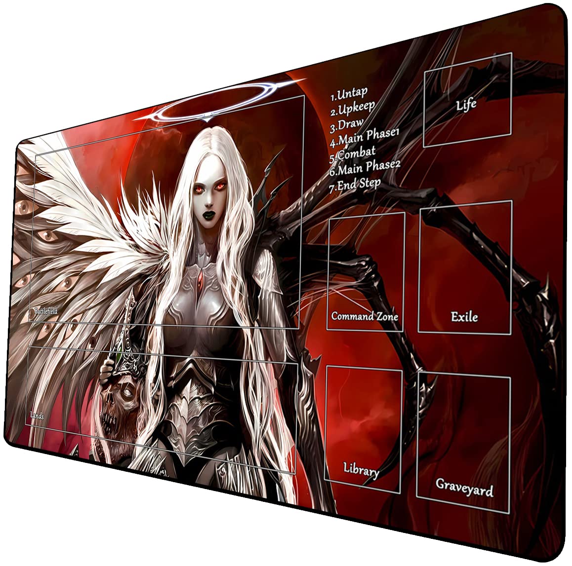 Premium MTG Playmat 24x14 Inches - Non-Slip Rubber Surface Trading Card Game Mat with Storage Bag | Perfect for Magic: The Gathering, Yu-Gi-Oh, Pokemon TCG Battles & Collectible Card Game Tournaments