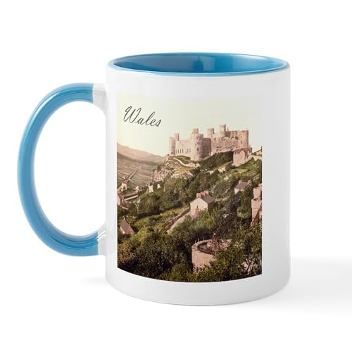 White/Blue Inside - Wales Harlech Castle Mug