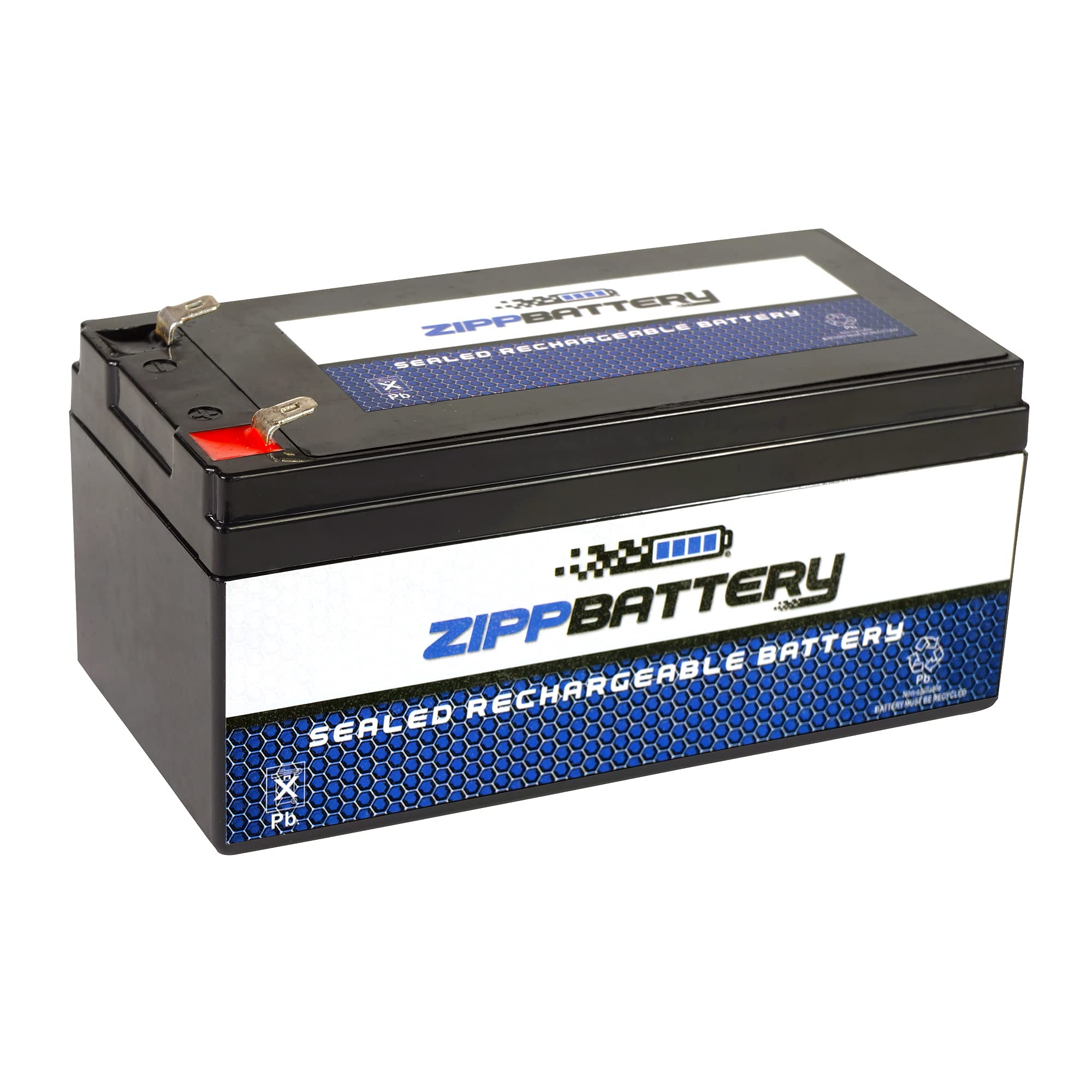 12V 3.3AH 40W Sealed Lead Acid (SLA) Rechargeable Battery with T1 Terminals - Compatible with Security Systems, Emergency Lighting & Backup Power by Zipp Battery