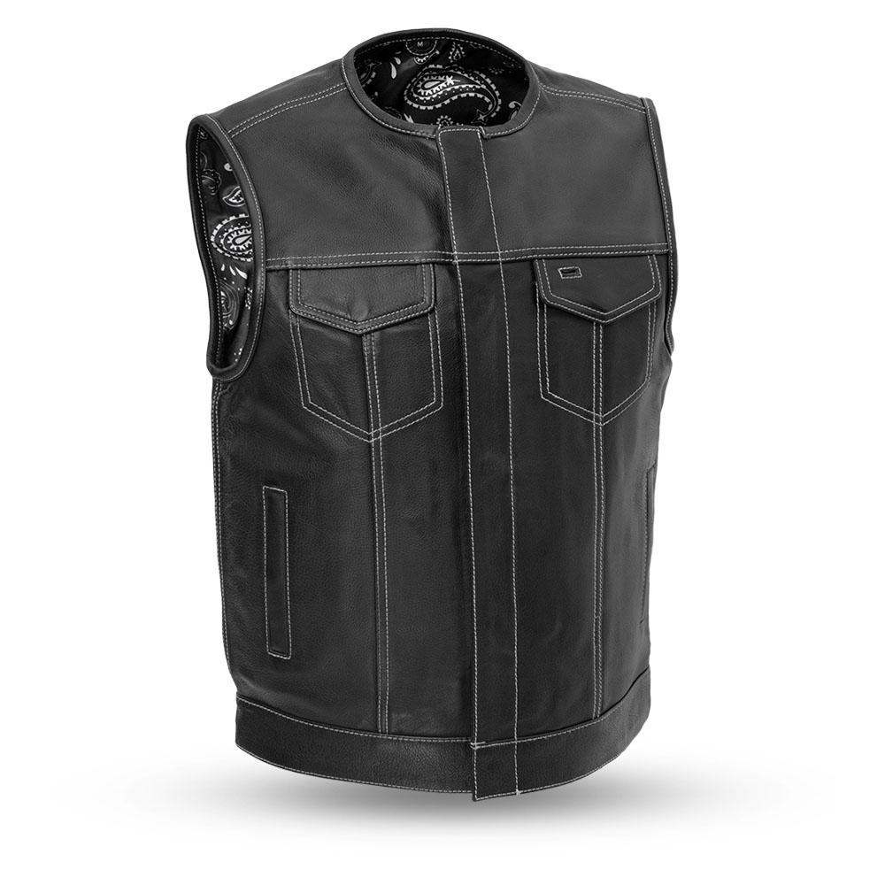 Men's Bandit Club Vest Black - Stylish Biker Vest for Motorcycle Riders & Outdoor Enthusiasts
