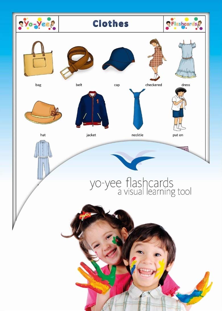 English Clothes Vocabulary Flash Cards with Matching Bingo Game - Educational Picture Cards Set for Toddlers, Kids & Adults (5.83×8.27in/DIN A5) - Perfect for ESL Learning, Homeschooling & Classroom Activities