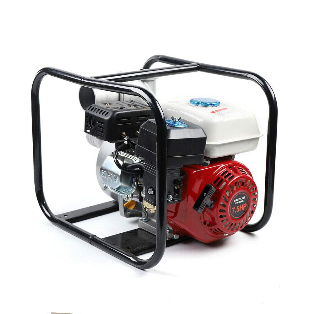 **210CC 4-Stroke 7.5HP Gasoline Water Pump - 3 Inch High Pressure Petrol Pump for Irrigation, Pool, Landscaping & Gardening | Portable Water Transfer for Farms, Construction & Emergency Use**