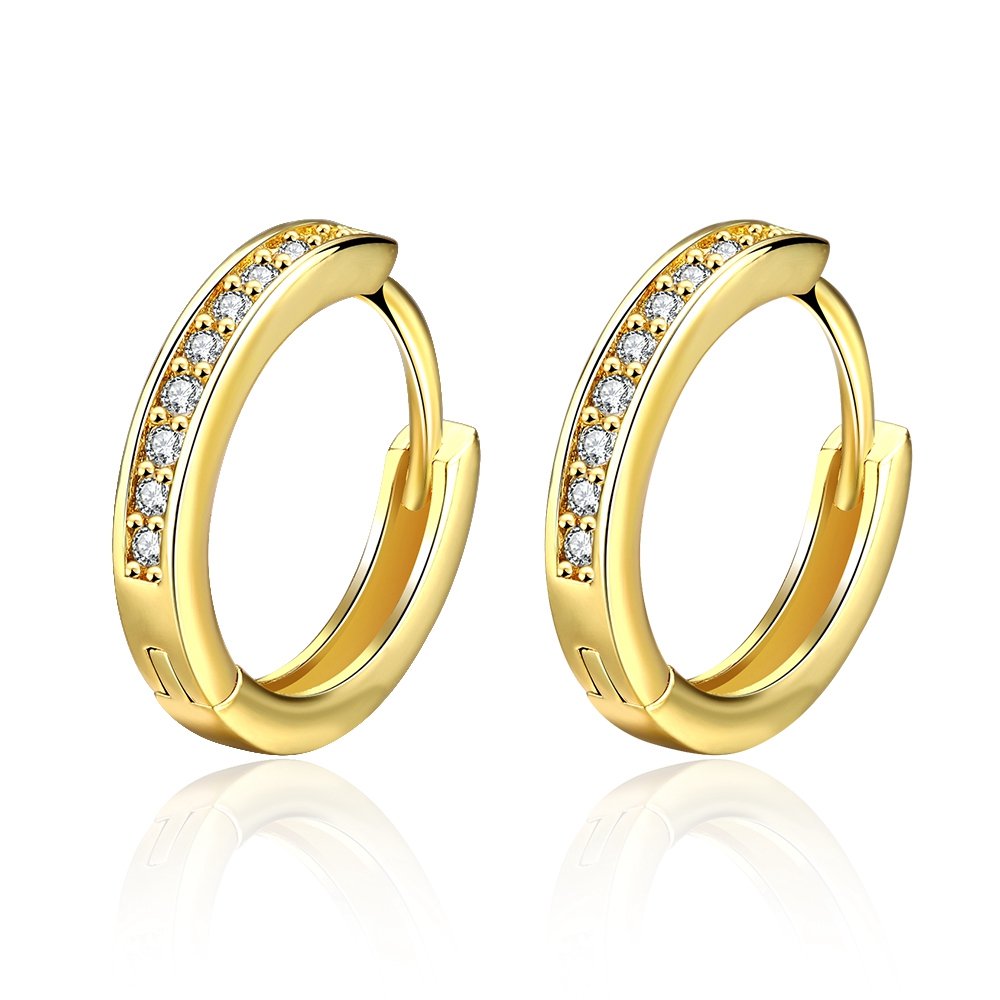 Stylish Women's Hoop Earrings - 18K Gold Plated & Silver Large Round Circle Earrings for Ladies | Fashion Jewelry Gift for Her | Perfect for Parties, Dating & Everyday Wear
