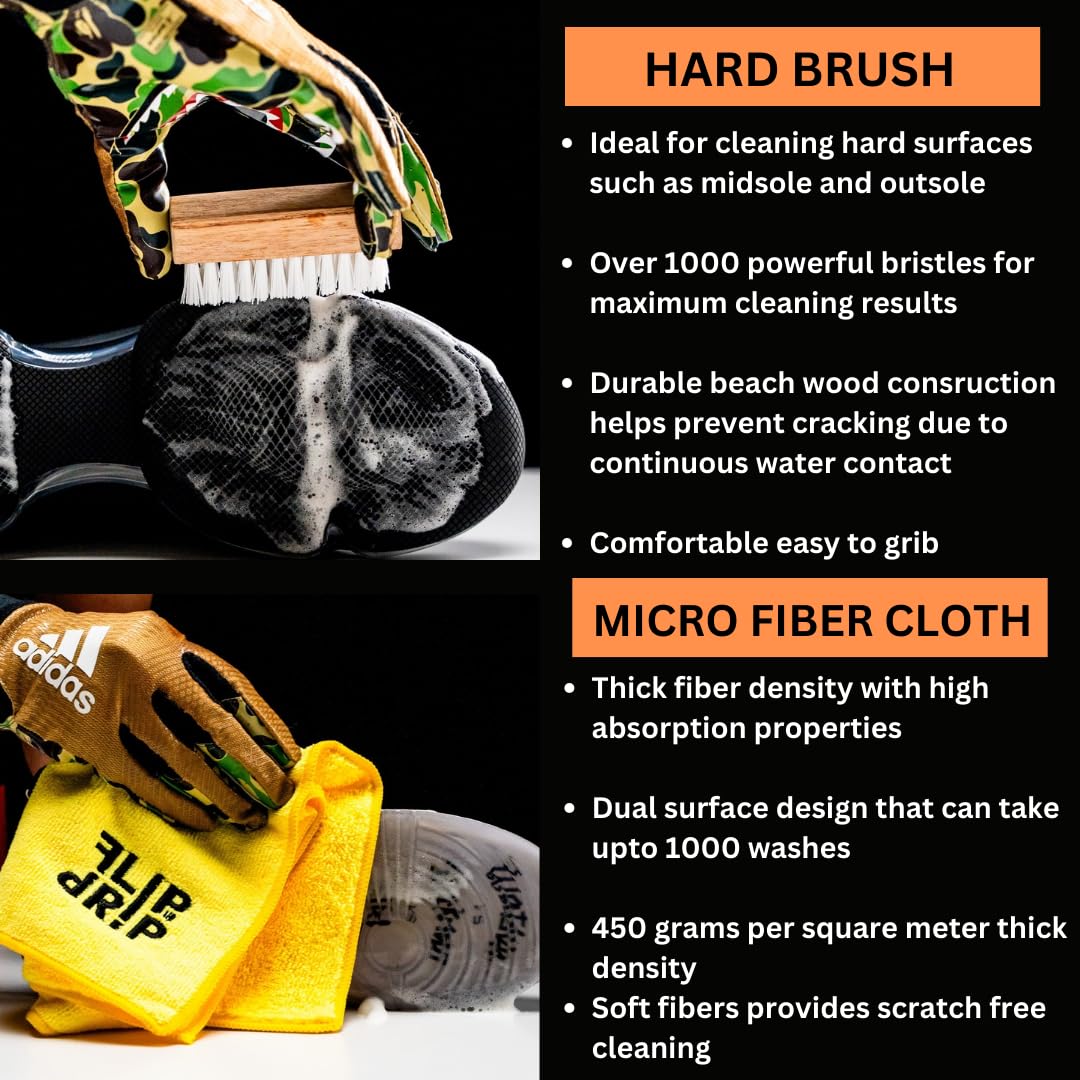 Premium Shoe Cleaner Kit - Professional High-Quality Sneaker Cleaning Set for All Shoe Types | Includes 6 Unique Tools | Perfect for Sneakerheads, Athletes & Shoe Care Enthusiasts