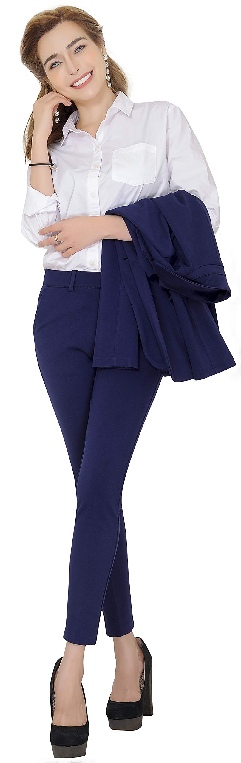 Marycrafts Women's Business Blazer Pant Suit Set - Professional Office Workwear for Women - Perfect for Business Meetings, Interviews & Corporate Events
