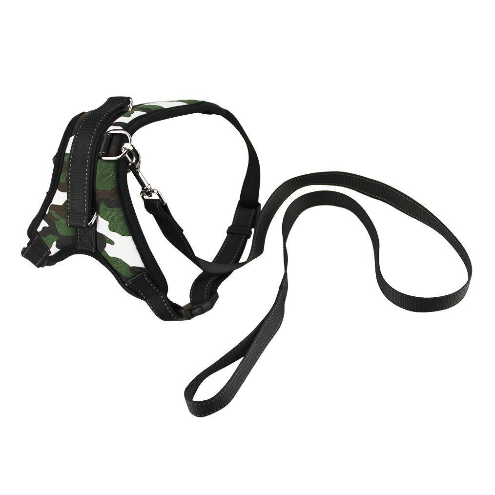 **Heavy Duty Adjustable Reflective No-Pull Dog Harness & Leash Set - Padded Chest Vest with Handle for Small, Medium & Large Dogs - Perfect for Training, Walking & Outdoor Adventures**