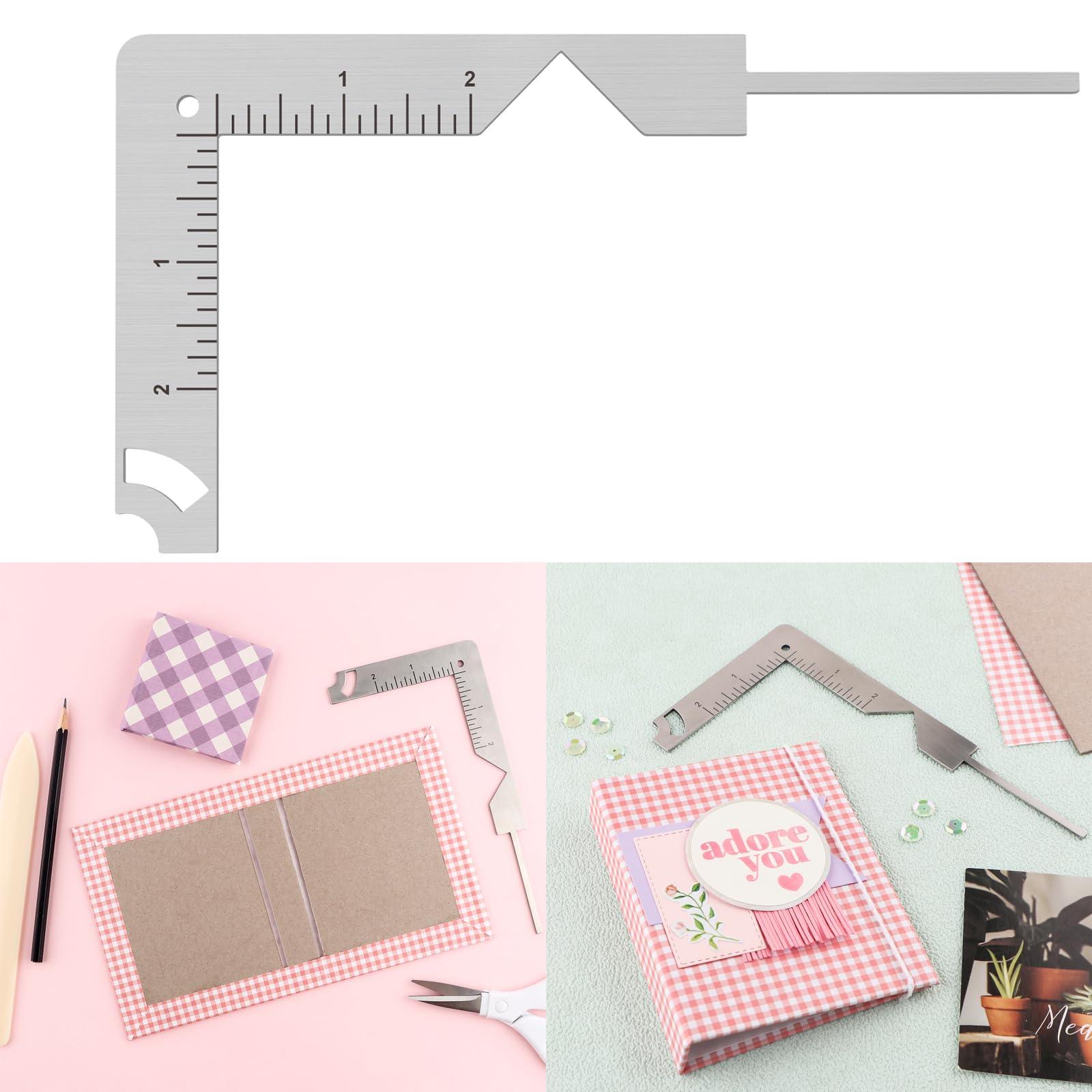 CYFUN DESIGN 5-in-1 Book Cover Maker Kit - Premium Chipboard Covers, Bookbinding Ruler & Stainless Steel Tools for DIY Hardcover Books, Journals, Photo Albums & Scrapbooking Projects