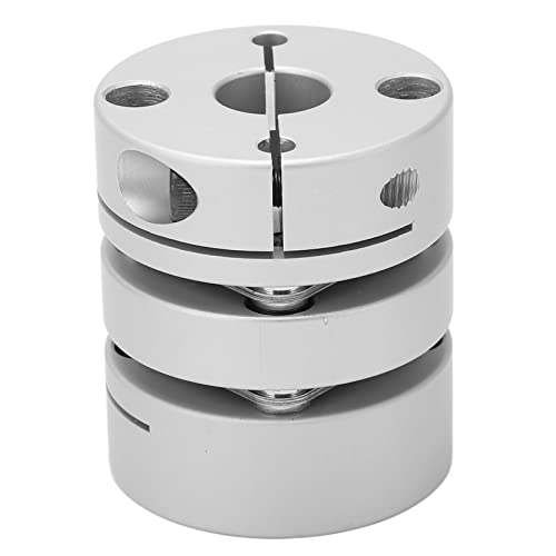 Stainless Steel Double Diaphragm Coupling - 44mm OD Clamp Tight Coupler for Encoders | High Strength & Firm Connection | Perfect for CNC Machines, Robotics & Industrial Automation