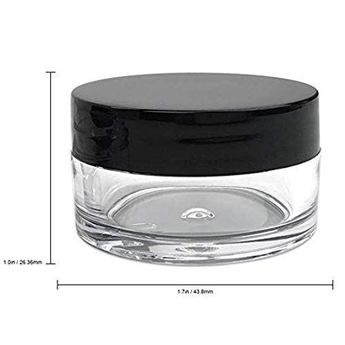 Beauticom 20g/20ml Clear Acrylic Round Jars with Black Lids - 936 Pieces Bulk Set for Lip Balm, Cream, Makeup, Cosmetics, Samples & Ointments | Perfect for DIY Beauty Products, Travel Containers & Small Batch Packaging