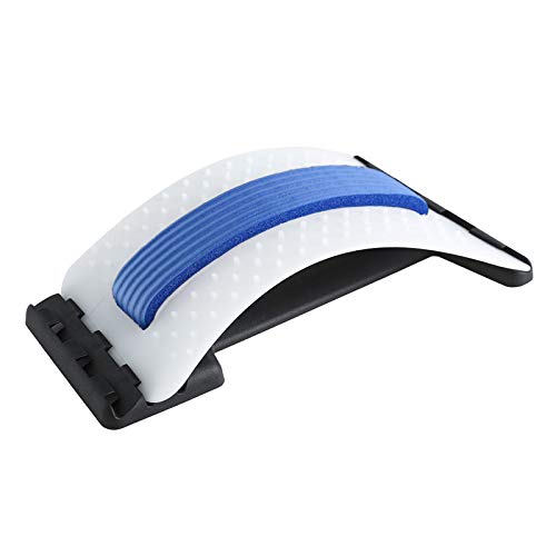 Chiropractic Back Alignment Device - Spine Corrector & Lumbar Stretcher for Sciatica Pain Relief - Posture Corrector & Back Adjuster for Home Use - Perfect for Office Workers & Athletes (White)