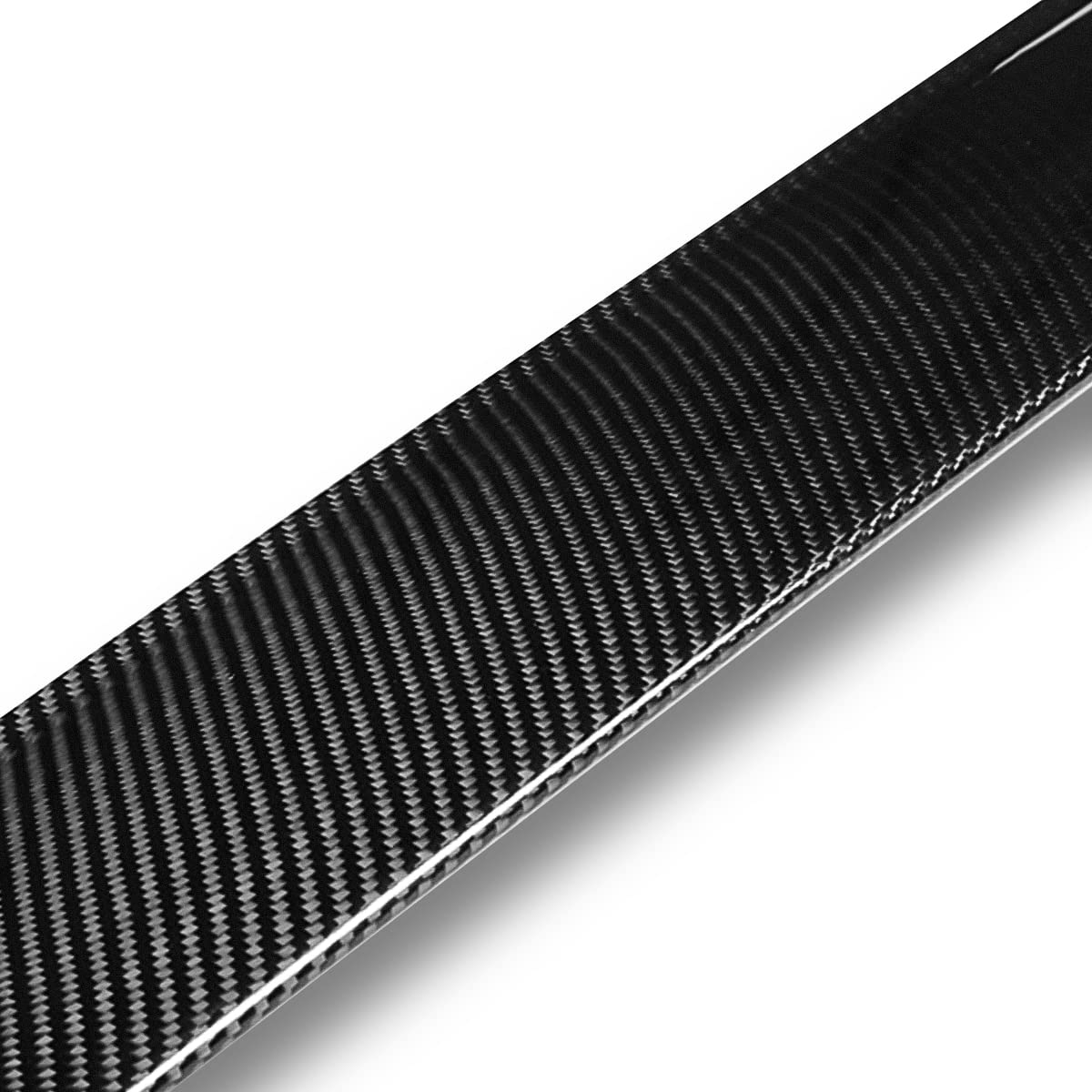 DNA MOTORING 2-RSP-7502-RCF Black Carbon Fiber Rear Window Roof Spoiler Wing for 2015-2021 Dodge Charger - Enhance Style & Aerodynamics for Sedan Customization