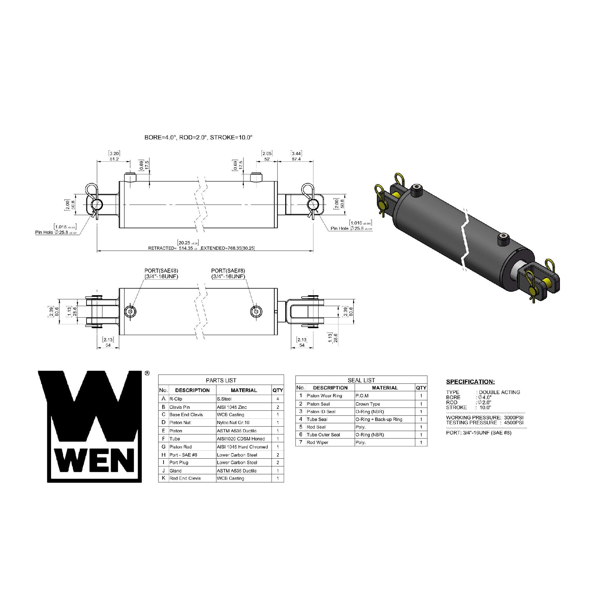 WEN CC4010 Hydraulic Cylinder 4