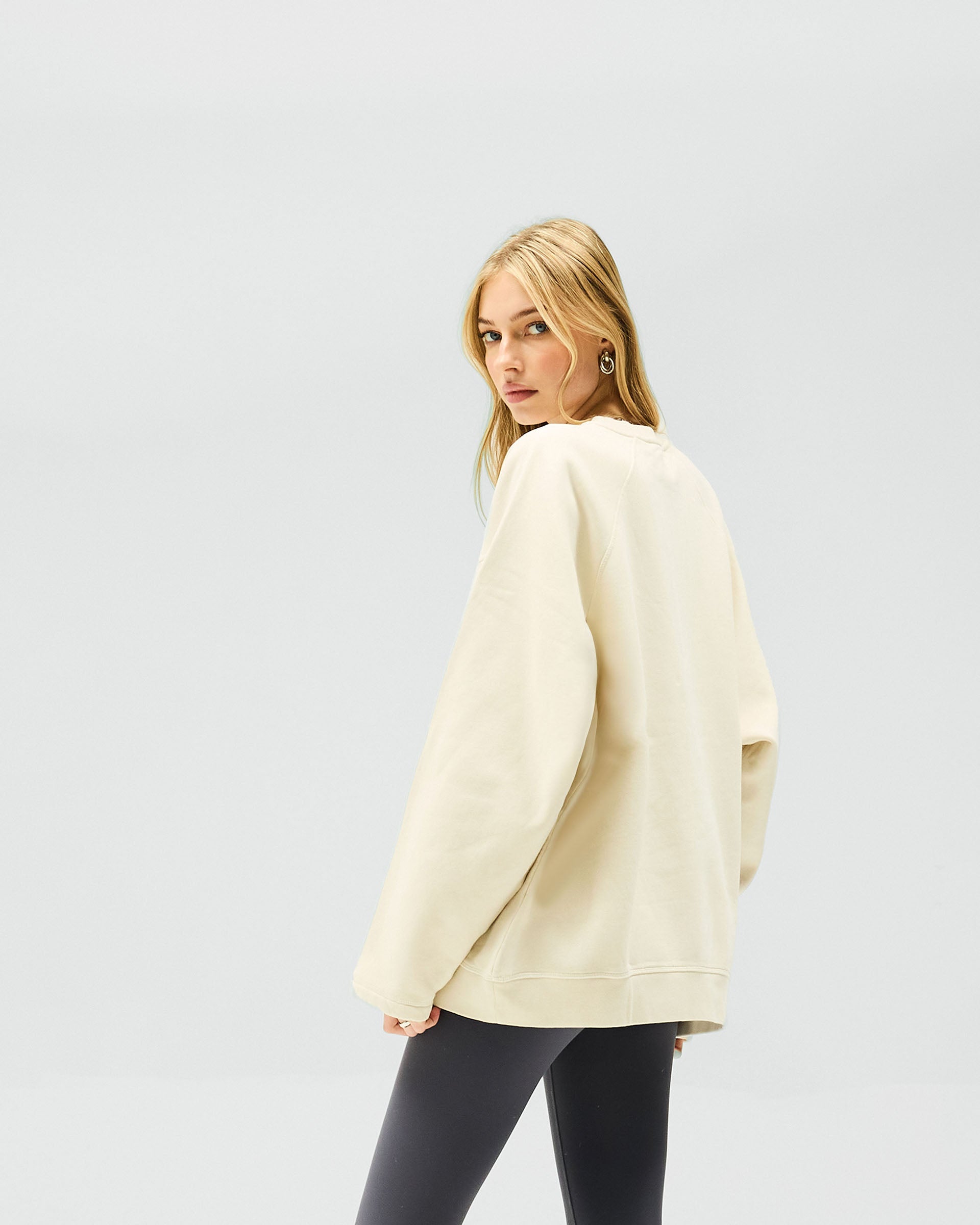 Owners Club Relaxed Sweater - Soft Oat Milk Color Cozy Pullover | Perfect for Casual Wear, Coffee Dates & Fall Layering