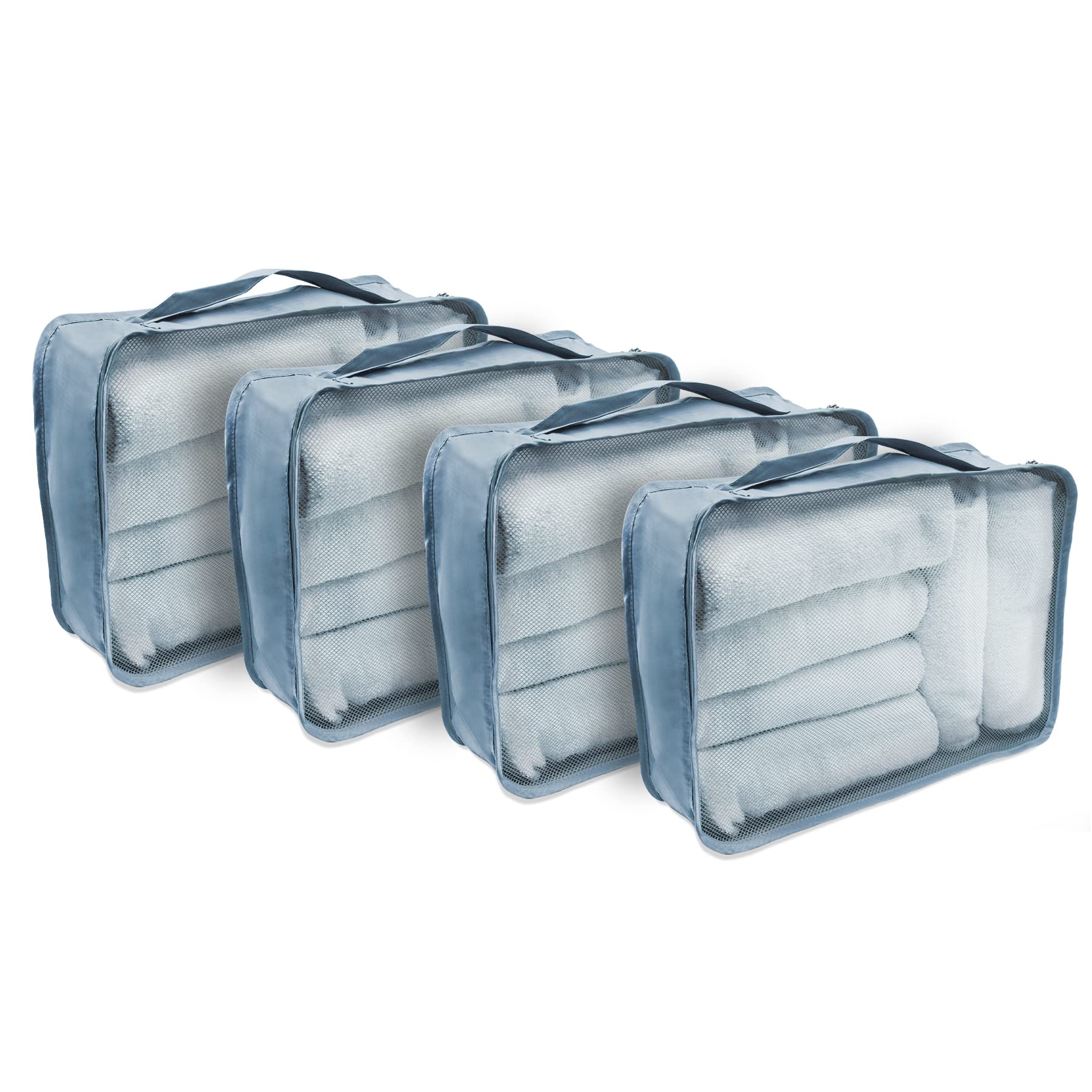 Rolling Nomad Multi-Purpose Packing Cubes - Lightweight & Expandable Mesh Travel Organizers with Compression Bags | Perfect for Suitcase Organization, Business Trips & Vacation Packing Essentials