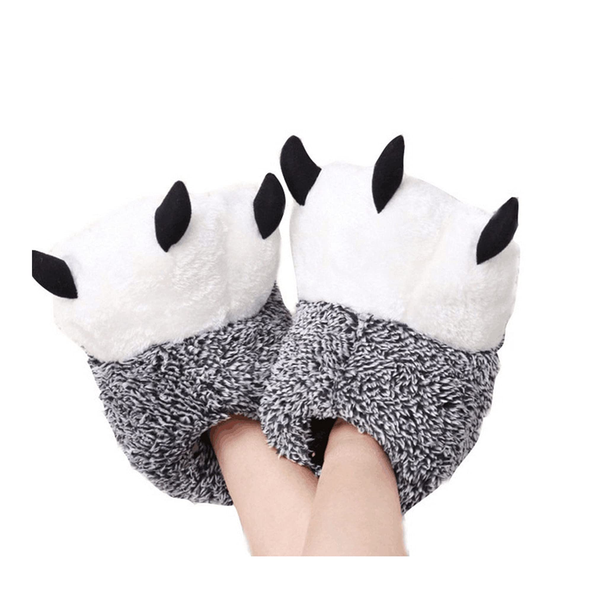 LANFIRE Unisex Polar Bear Paw Slippers - Soft Plush Furry Animal House Shoes for Men & Women - Cozy Winter Indoor Boots for Couples - Perfect Gift for Christmas & Home Relaxation