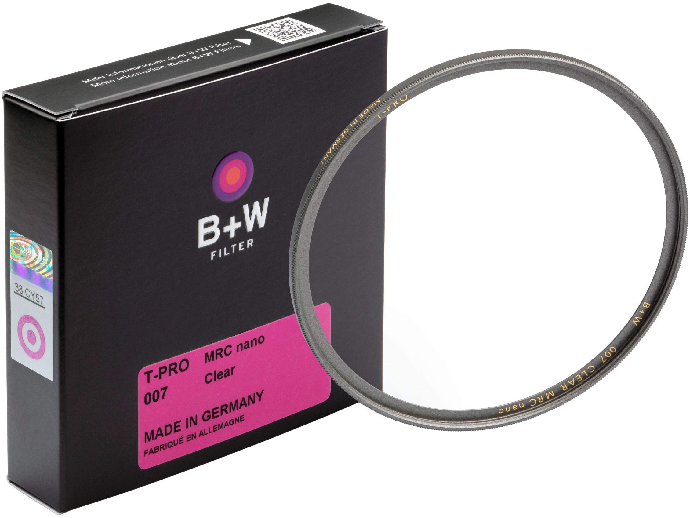 B+W 77mm Clear Protection Filter for DSLR & Mirrorless Cameras – Ultra Slim Titan Mount (T-PRO), Multi-Resistant 16-Layer Nano Coating, Scratch & Waterproof Lens Filter for HTC 007 – Perfect for Outdoor Photography, Travel & Professional Shooting