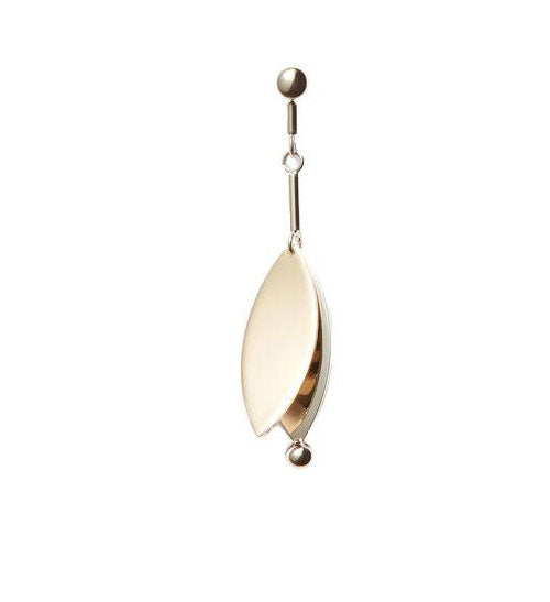 PS Small Leaf Earrings for Women - Dainty Silver & Gold Plated Stud Earrings - Perfect for Everyday Wear, Gift Giving & Boho Fashion