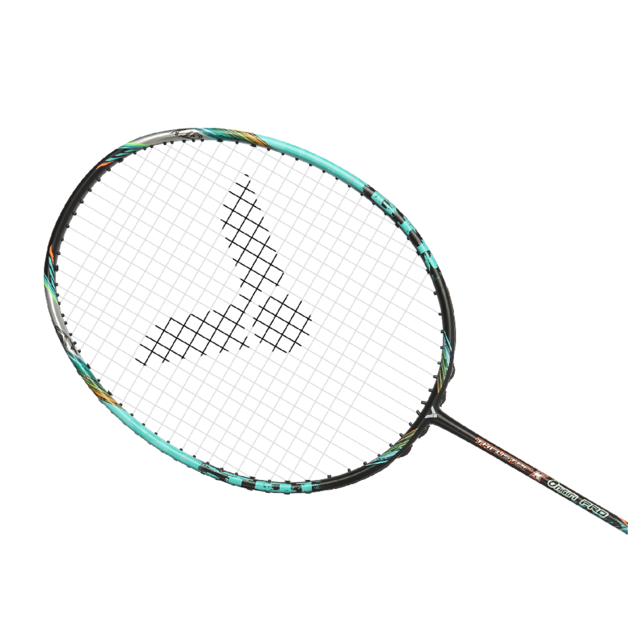 Victor Thruster K Onigiri Pro Unstrung Badminton Racket - High Performance Carbon Fiber Badminton Racquet for Advanced Players [Blue Green] - Perfect for Competitive Tournaments & Professional Training