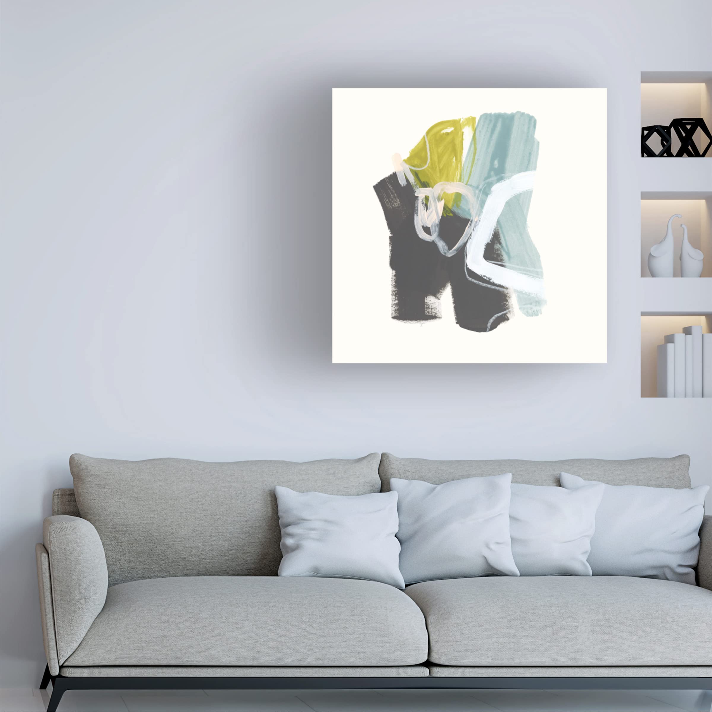 Trademark Fine Art 'Mixed Metaphor IV' Canvas Wall Art by June Erica Vess - Modern Abstract Painting for Living Room, Bedroom & Office Decor