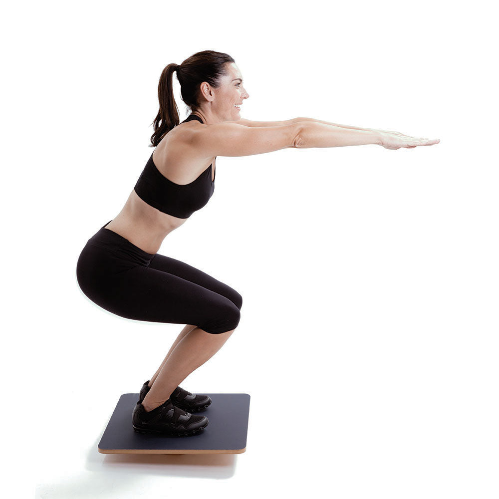 66Fit Rocker Balance Board - 50cm PVC Surface for Core Strength & Stability Training - Perfect for Home Gym, Yoga, and Physical Therapy Exercises