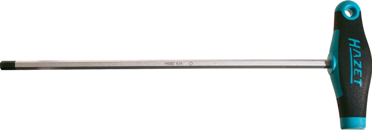 Hazet 828-5 Hex Screwdriver with T-Handle - 5mm Size for Professional Mechanics & DIY Auto Repair | Perfect for Tight Spaces & High Torque Applications