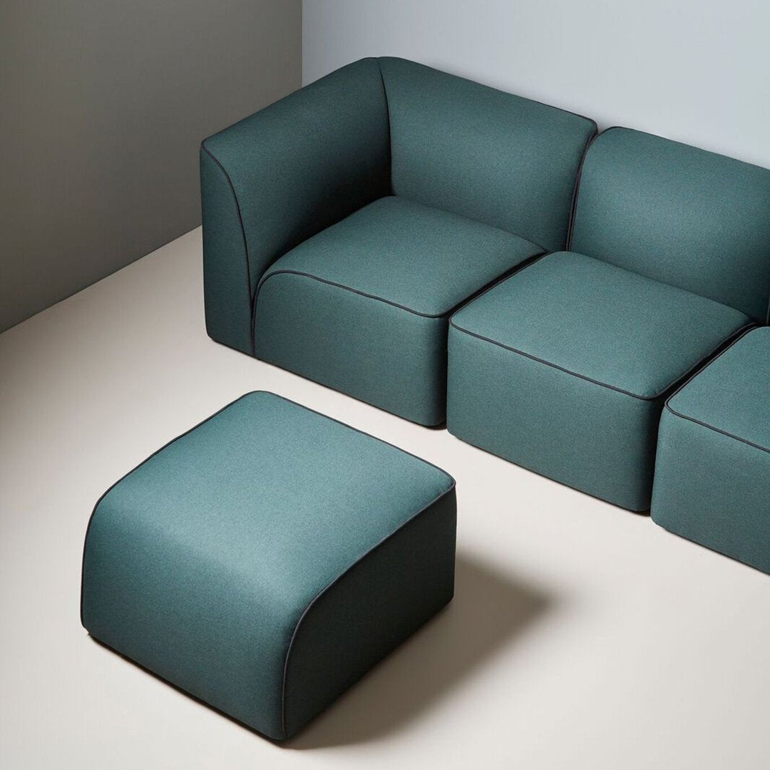 Yonoh Flora Pouf Woud - Stylish and Comfortable Footstool Ottoman for Living Room, Bedroom, or Office - Perfect for Relaxing, Reading, or Extra Seating
