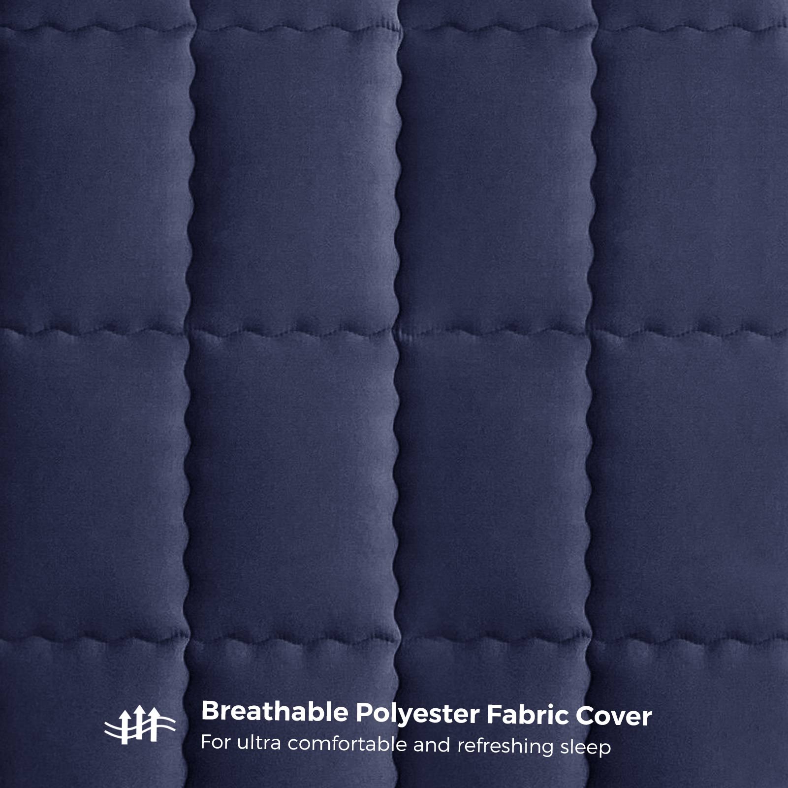 MAXYOYO 6 Extra Thick Japanese Futon Mattress - Rectangle Quilted Floor Bed for Family & Guests, Navy Blue - Perfect for Small Spaces, Guest Rooms & Minimalist Home Decor