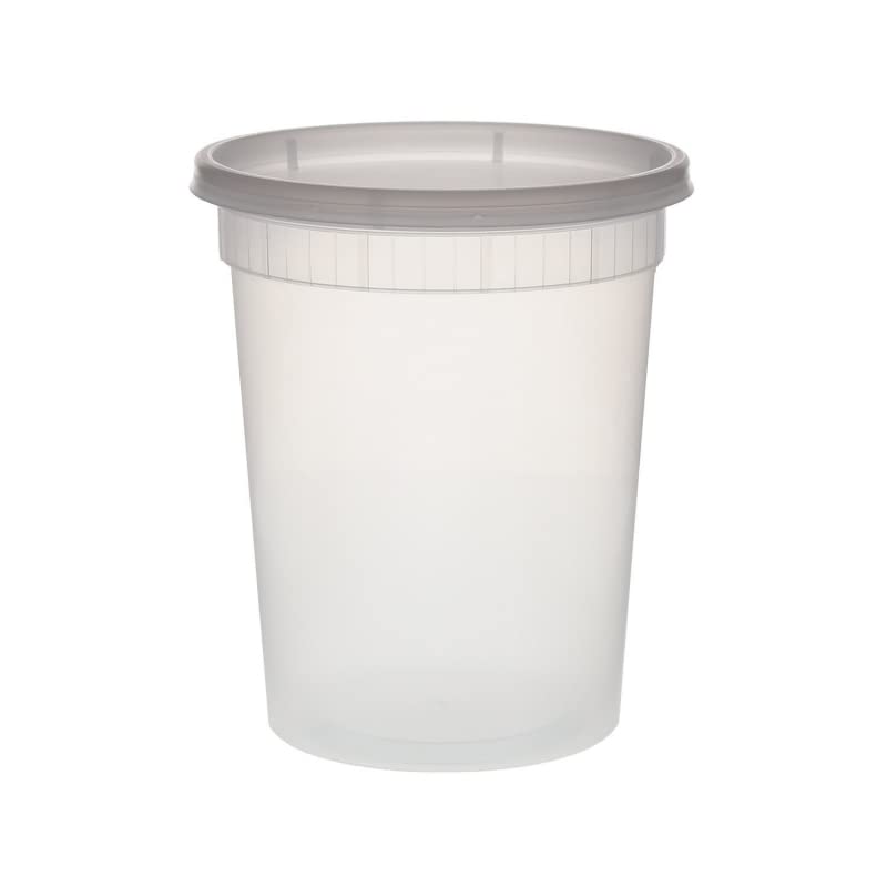 32oz Leakproof Deli Containers with Lids - 72 Sets BPA-Free Plastic Food Storage Cups, Clear Airtight Takeout Containers for Meal Prep, Leftovers, Restaurant & Catering | Microwave & Freezer Safe, Reusable Disposable Containers