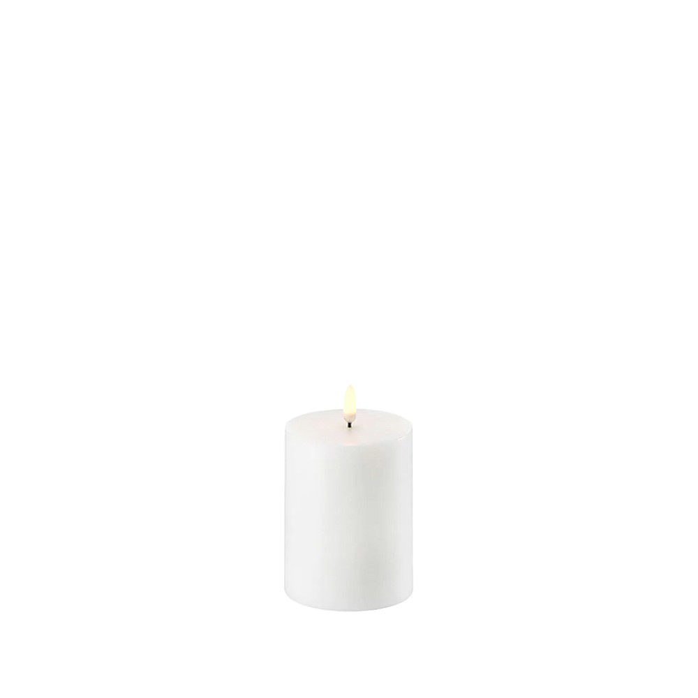 Flameless LED Pillar Candle - Nordic White (7.8