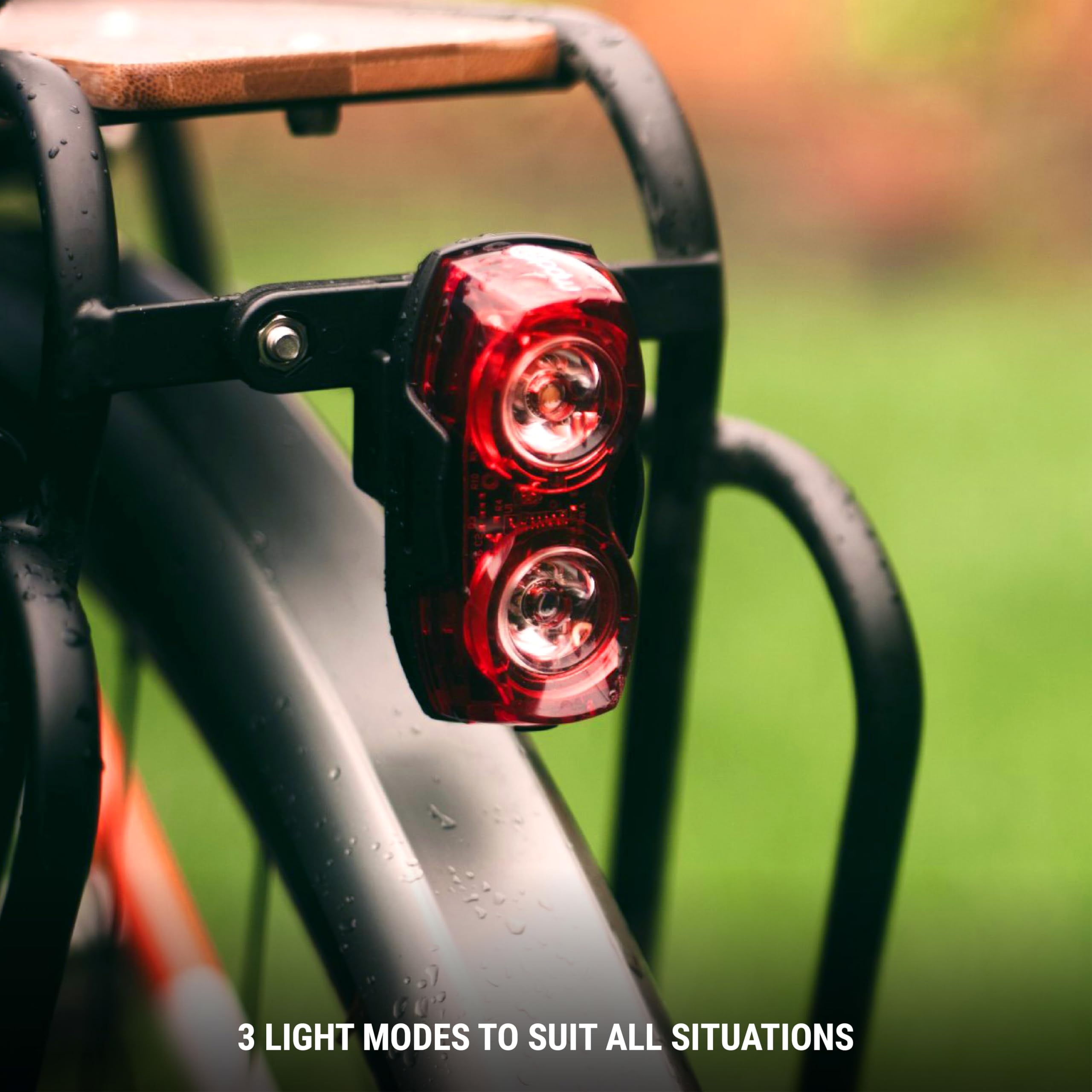 Portland Design Works Danger Zone Tail Light - High Visibility Bike Rear Light for Night Cycling, Running, and Outdoor Safety