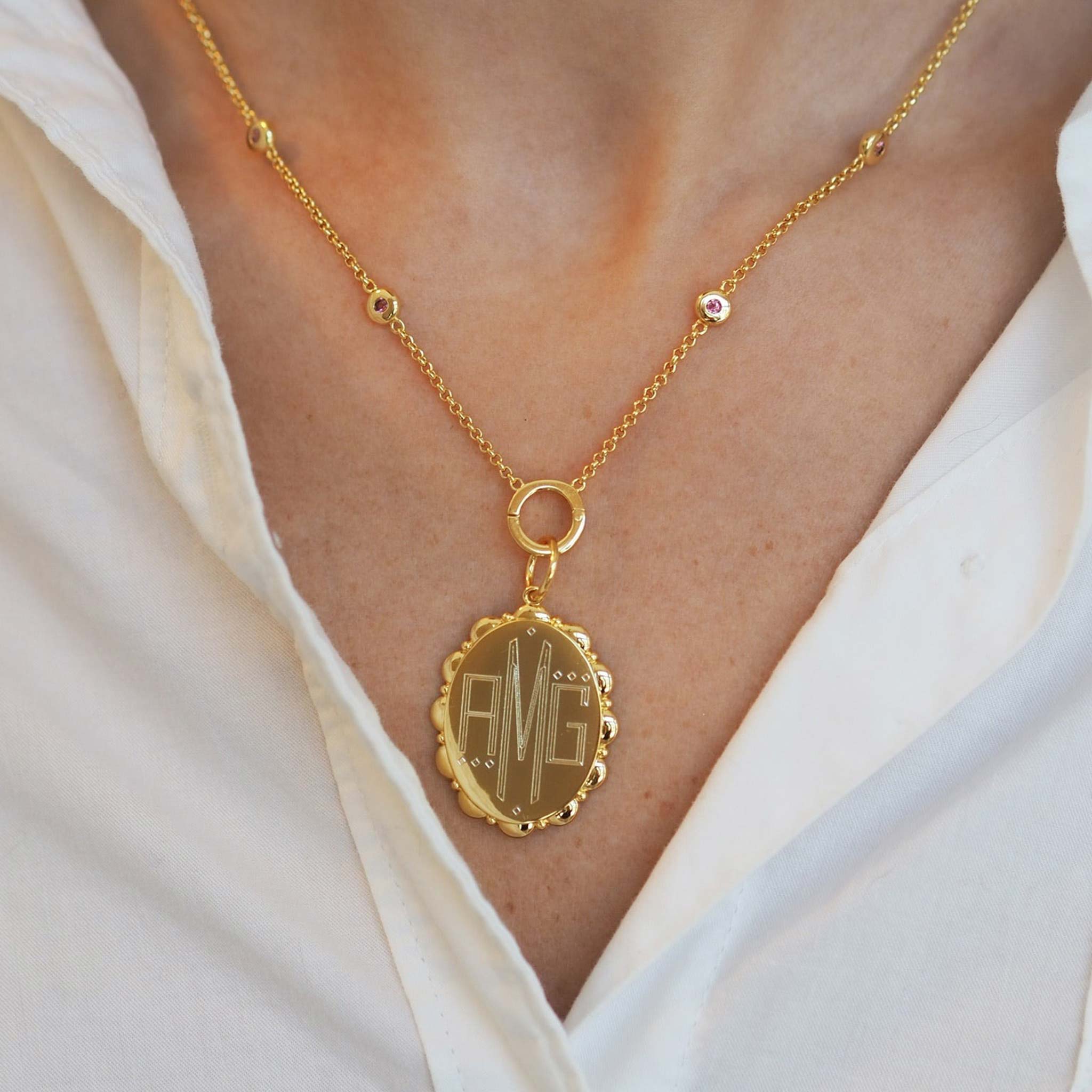 Goldbug Collection Pink Tourmaline Bezel Charm Necklace - Elegant Rose Gold Jewelry for Women | Perfect for Valentine's Day Gifts, Anniversary Presents & Special Occasions