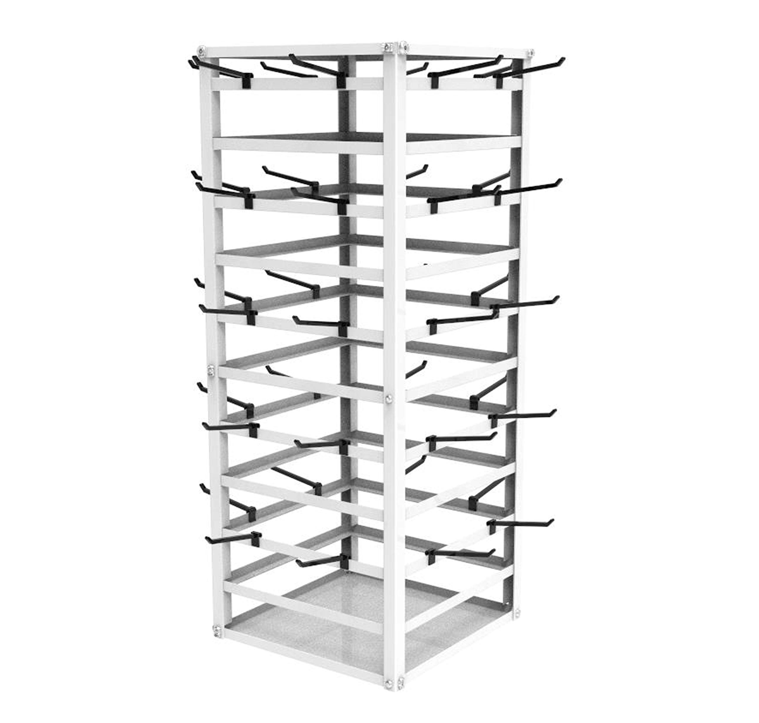 FixtureDisplays® 10-Tier Spinning Jewelry Display Stand - 12x12x32