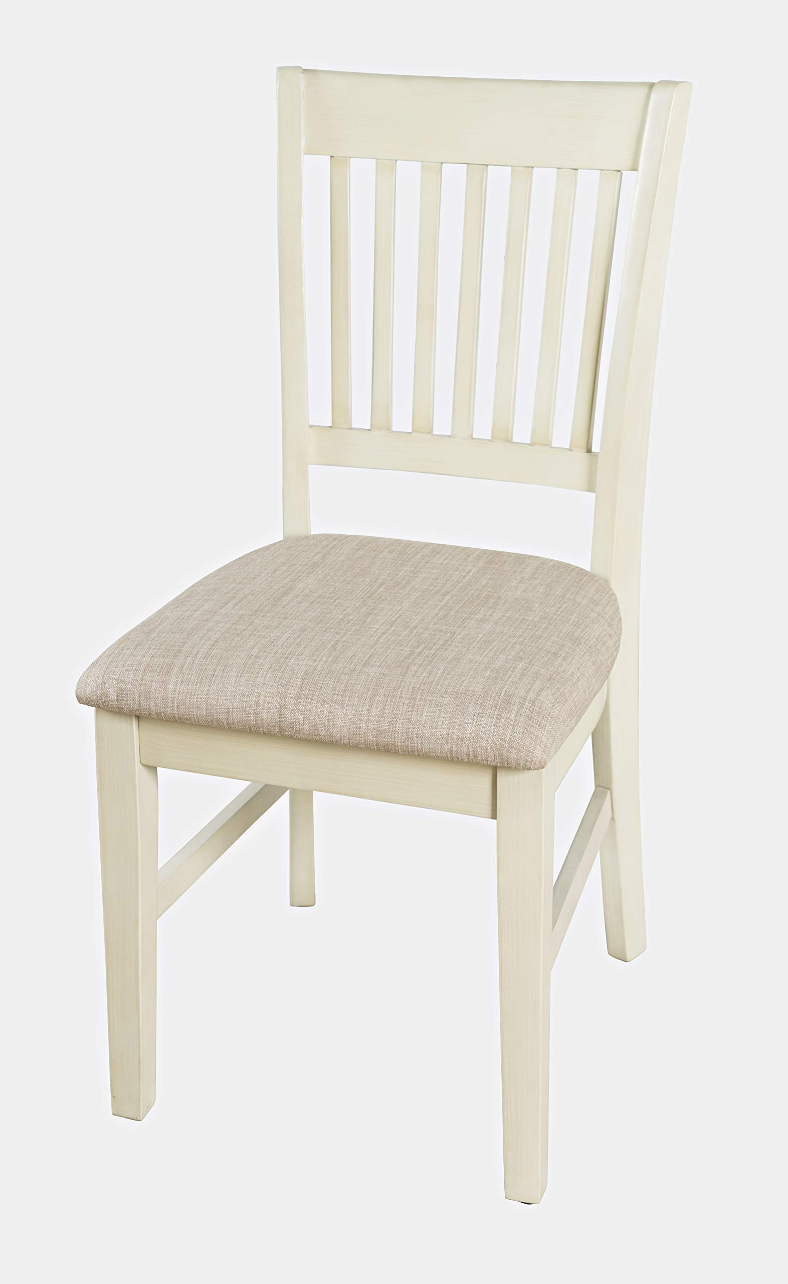 Jofran Inc. Craftsman Slat-Back Upholstered Desk Chair - Ergonomic Office Chair for Home & Work, Comfortable Computer Chair with Adjustable Height - Perfect for Study, Gaming & Workspace