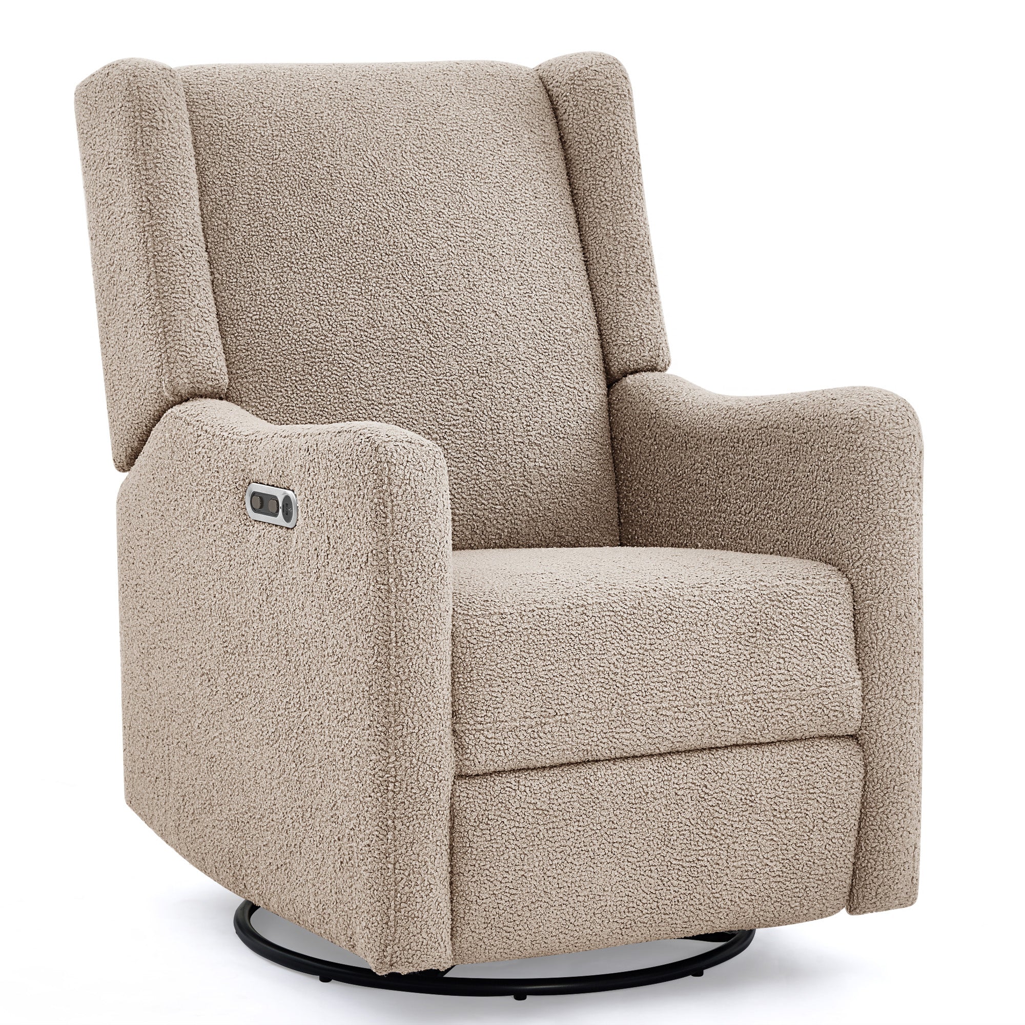 Premium Power Recliner & Swivel Glider Chair with USB A/C Charging Ports - Stain-Resistant Fabric for Living Room, Home Theater & Office Comfort