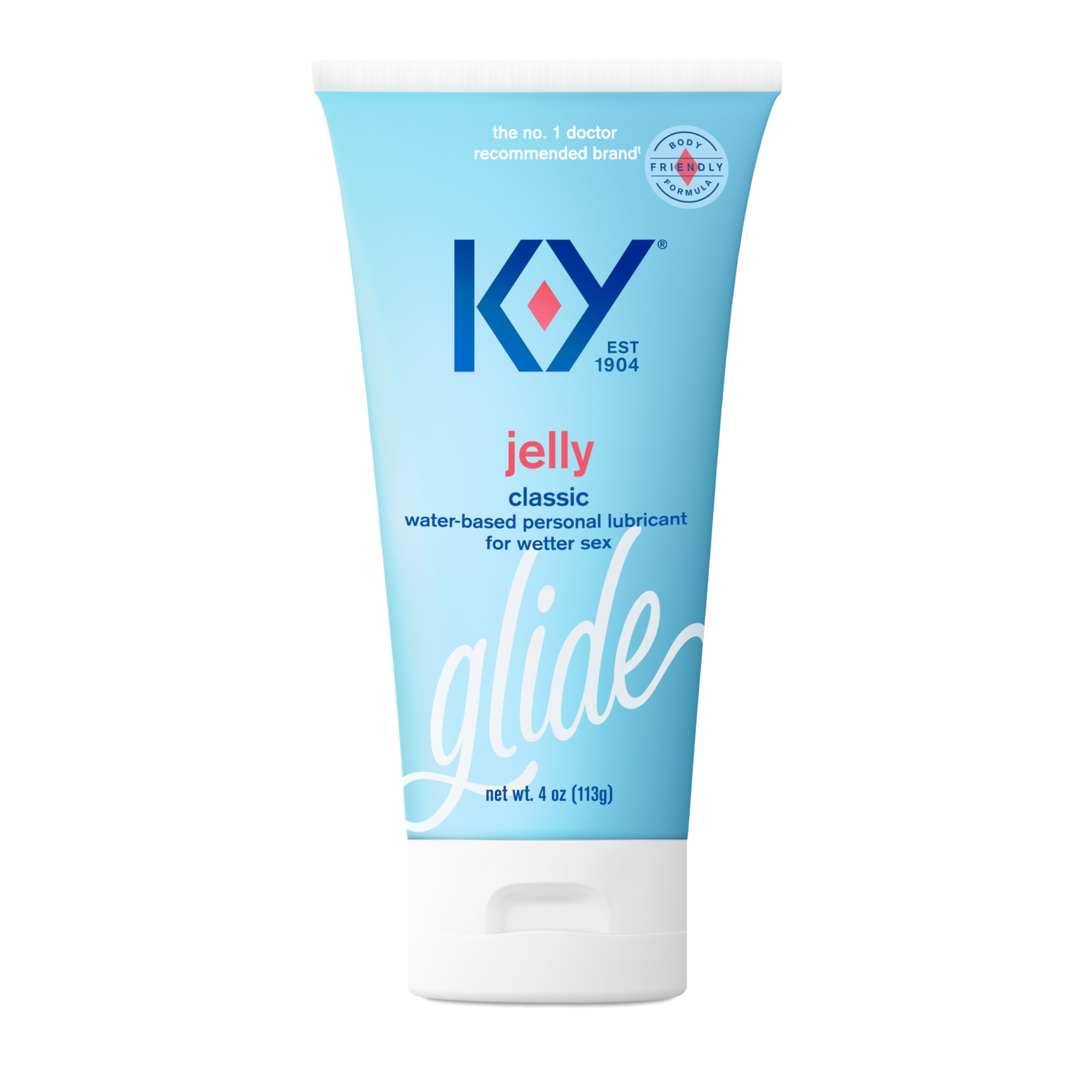 K-Y Jelly Water-Based Personal Lubricant for Sex & Anal Play – Non-Greasy, pH-Balanced, Condom & Toy Safe – 4 oz – Perfect for Couples, Solo Play & Enhanced Intimacy