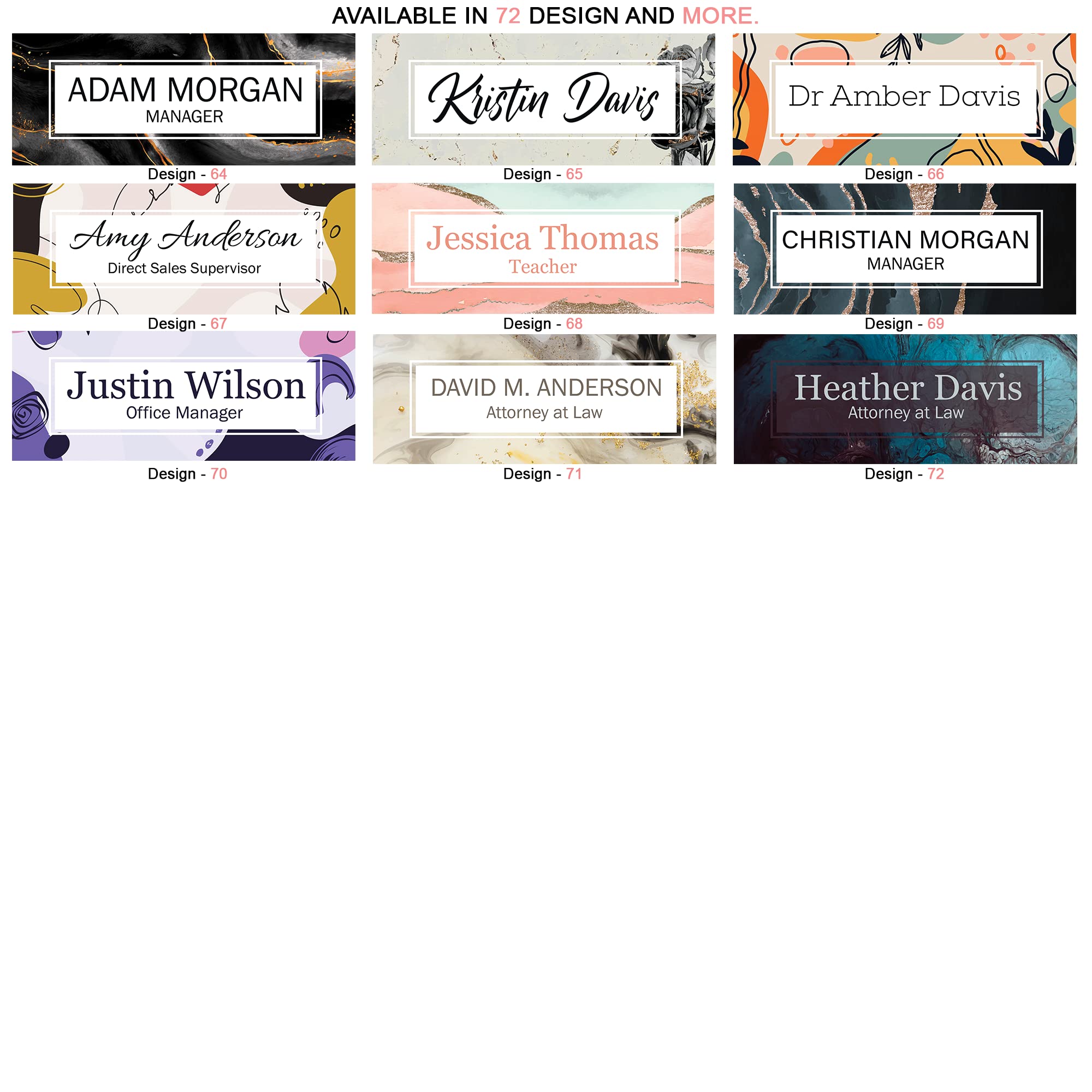 Custom Engraved Name Plates for Office Desk & Wall - ARTSWAVE | Professional Workspace Decor