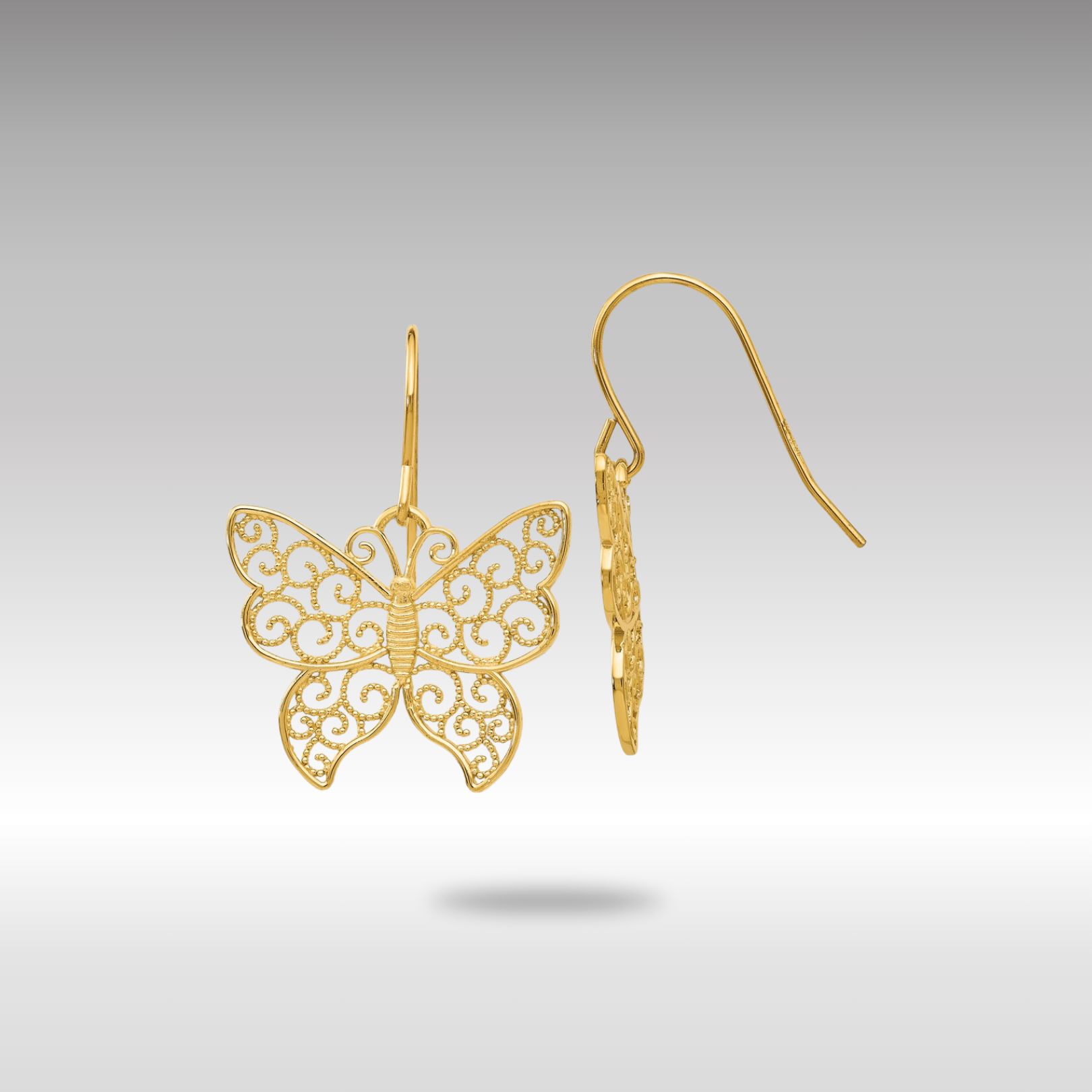 Elegant Gold Butterfly Earrings for Women - TH621 Model | Perfect for Parties, Weddings & Everyday Wear