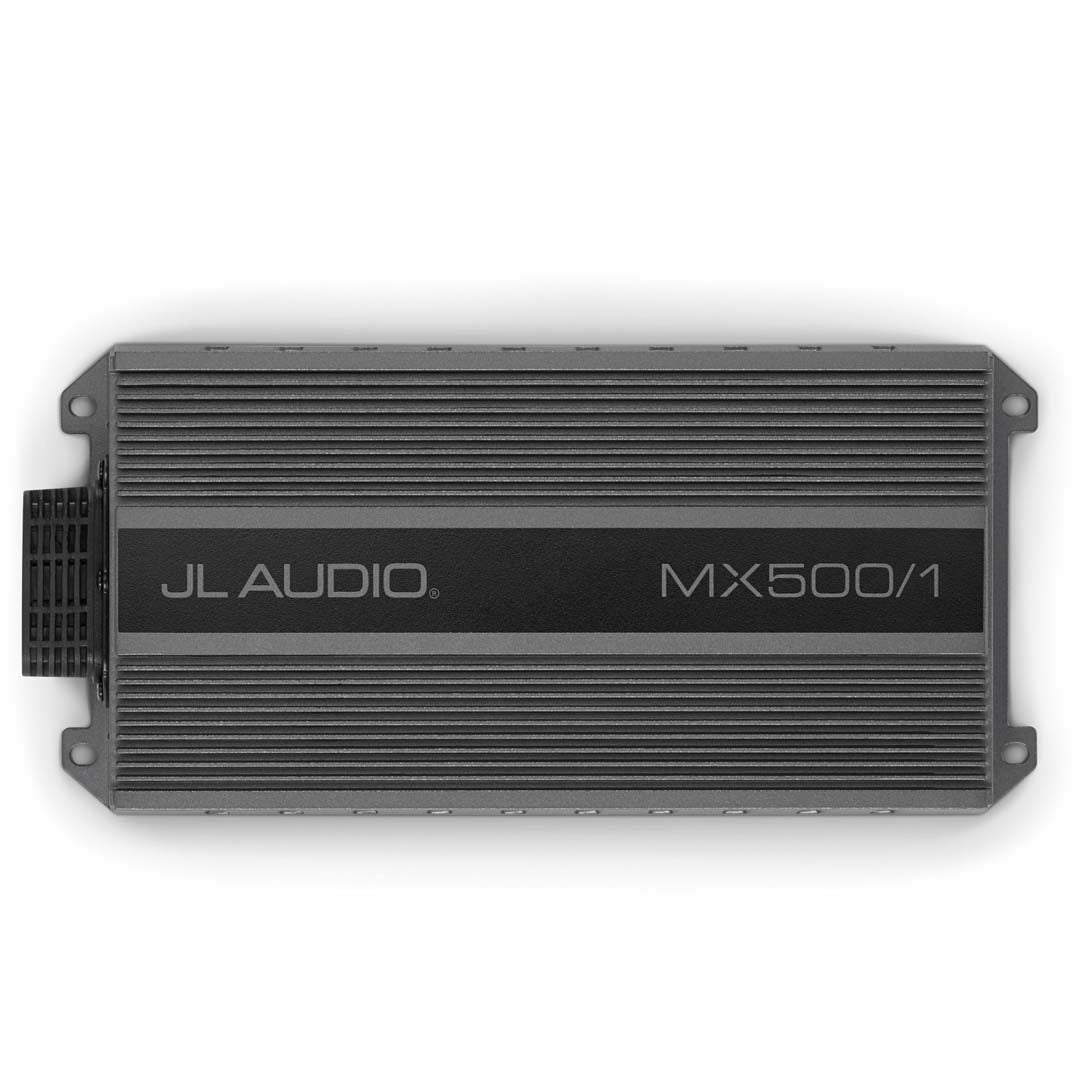 JL Audio MX500/1 MX Series Class D Monoblock Car Amplifier - 500W RMS Power, 1 Ohm Stable, High-Efficiency Bass Boost for Subwoofers - Perfect for Car Audio Systems & Custom Installations
