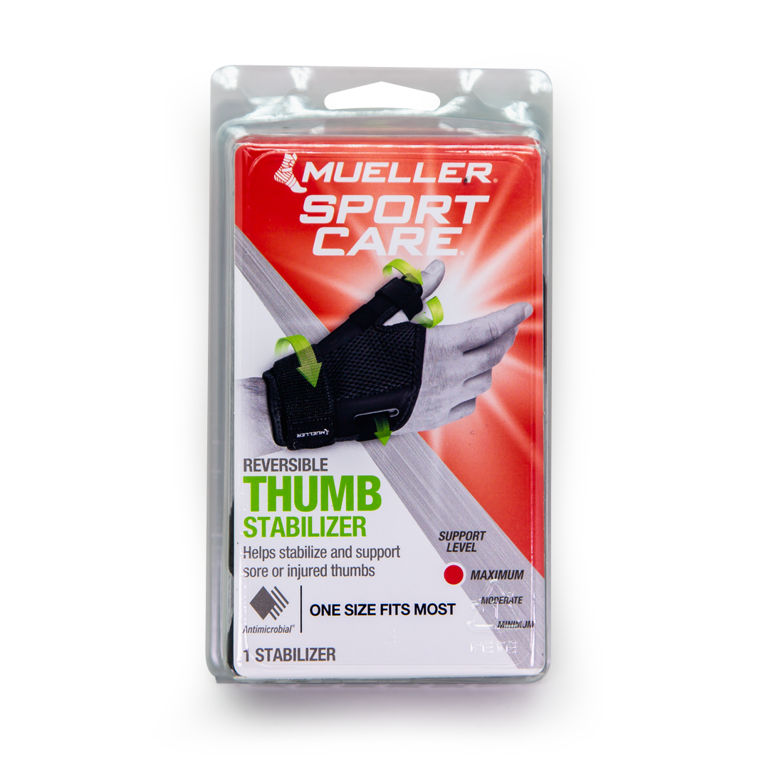 Mueller Thumb Stabilizer Brace for Arthritis Pain Relief - Adjustable Support for Thumb Sprains, Tendonitis & Carpal Tunnel - Comfortable Splint for Typing, Gaming & Daily Activities (Right/Left Hand)