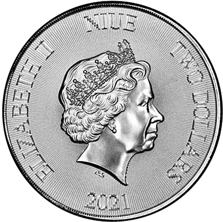 2021 Niue 1 oz Robin Hood Silver Coin - BU (Brilliant Uncirculated) - .999 Fine Silver Dollar - Collectible Legal Tender - Perfect for Coin Collectors & Investment Portfolios