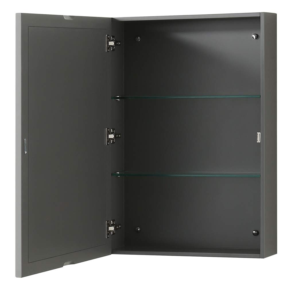 Wyndham Collection Deborah 60 Inch Single Bathroom Vanity - Dark Gray with White Cultured Marble Countertop, Undermount Square Sink & Matte Black Trim | Modern Bathroom Storage Solution for Small Spaces, Powder Rooms & Master Baths