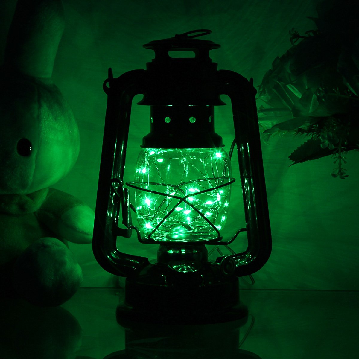 Supernight Green Copper LED String Lights - 7ft/2m Battery Powered Christmas Party Decor with 20 Ultra Thin LEDs | Indoor Outdoor Holiday Wedding Home Decoration