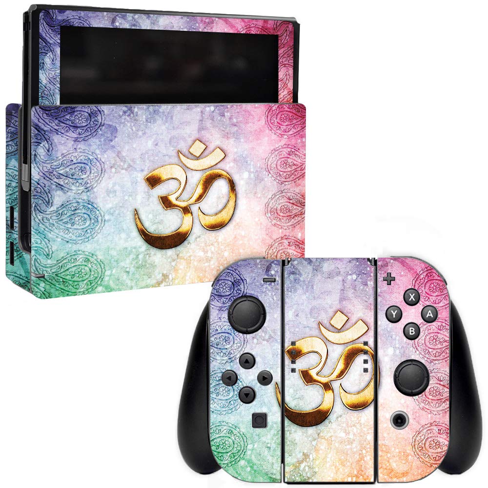 MightySkins Vinyl Decal Wrap Cover for Nintendo Switch - Rainbow Ohm Design | Protective, Durable, Customizable Skin | Easy to Apply & Remove | Made in USA | Perfect for Gaming, Travel & Personalization